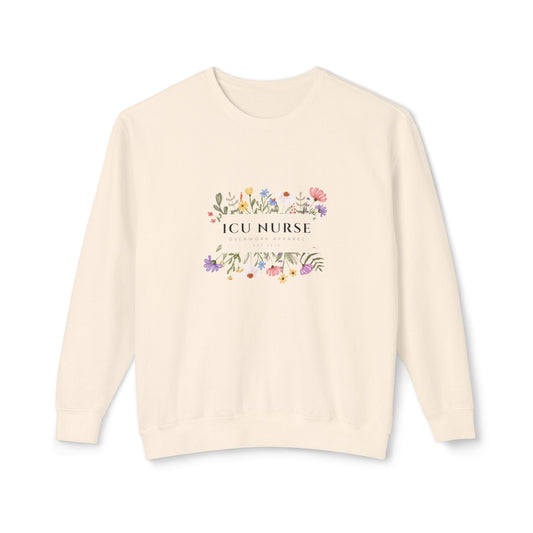 ICU Nurse Lightweight Crewneck Sweatshirt