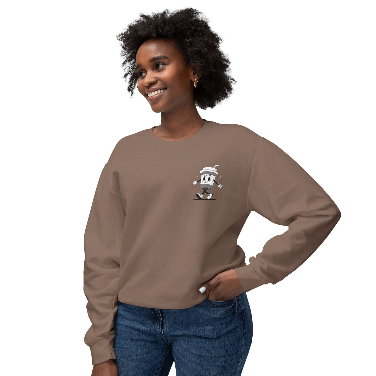 Coffee Scrubs Rubber Gloves Lightweight Crewneck Sweatshirt