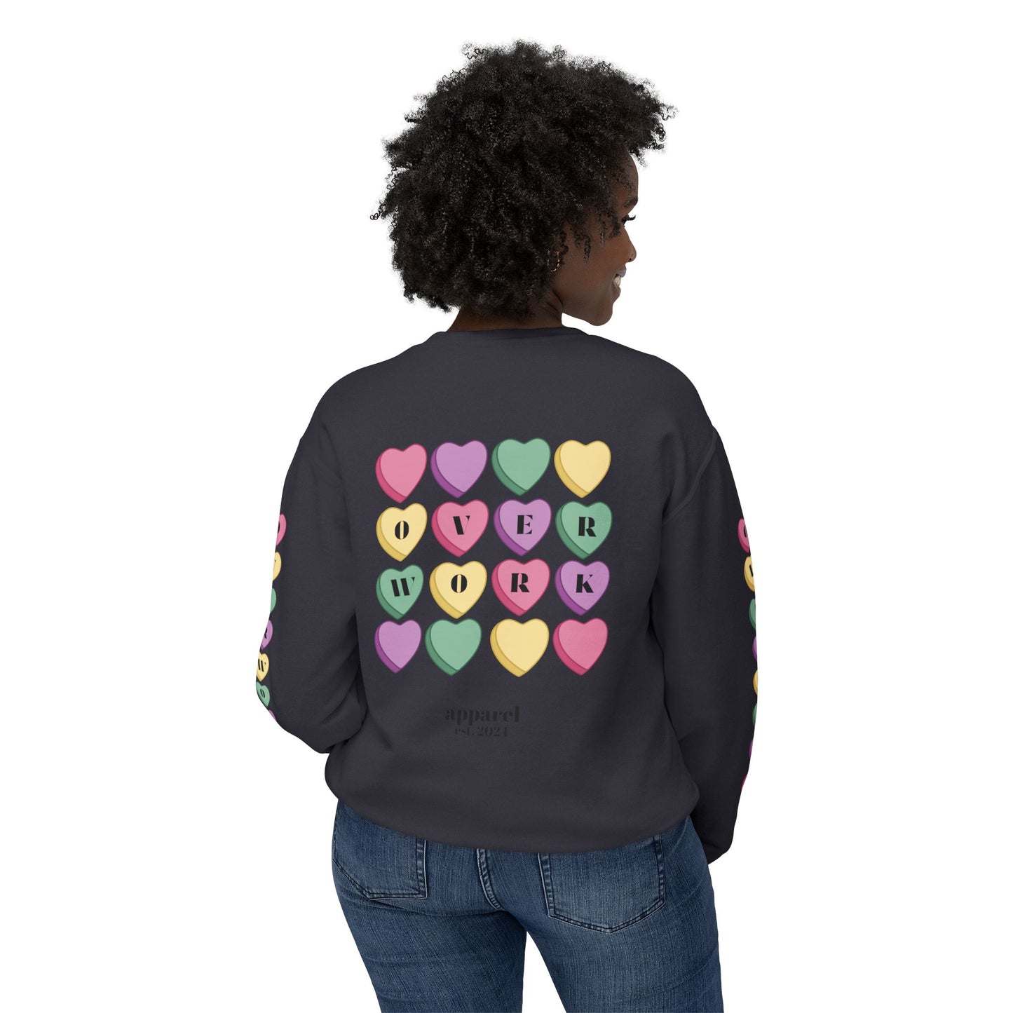 Candy Hearts Lightweight Crewneck Sweatshirt