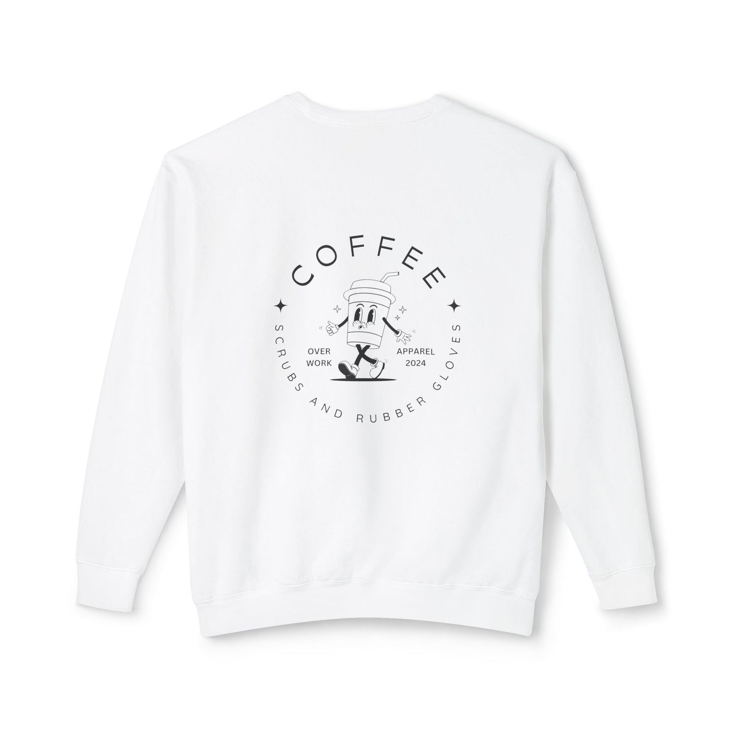 Coffee Scrubs Rubber Gloves Lightweight Crewneck Sweatshirt