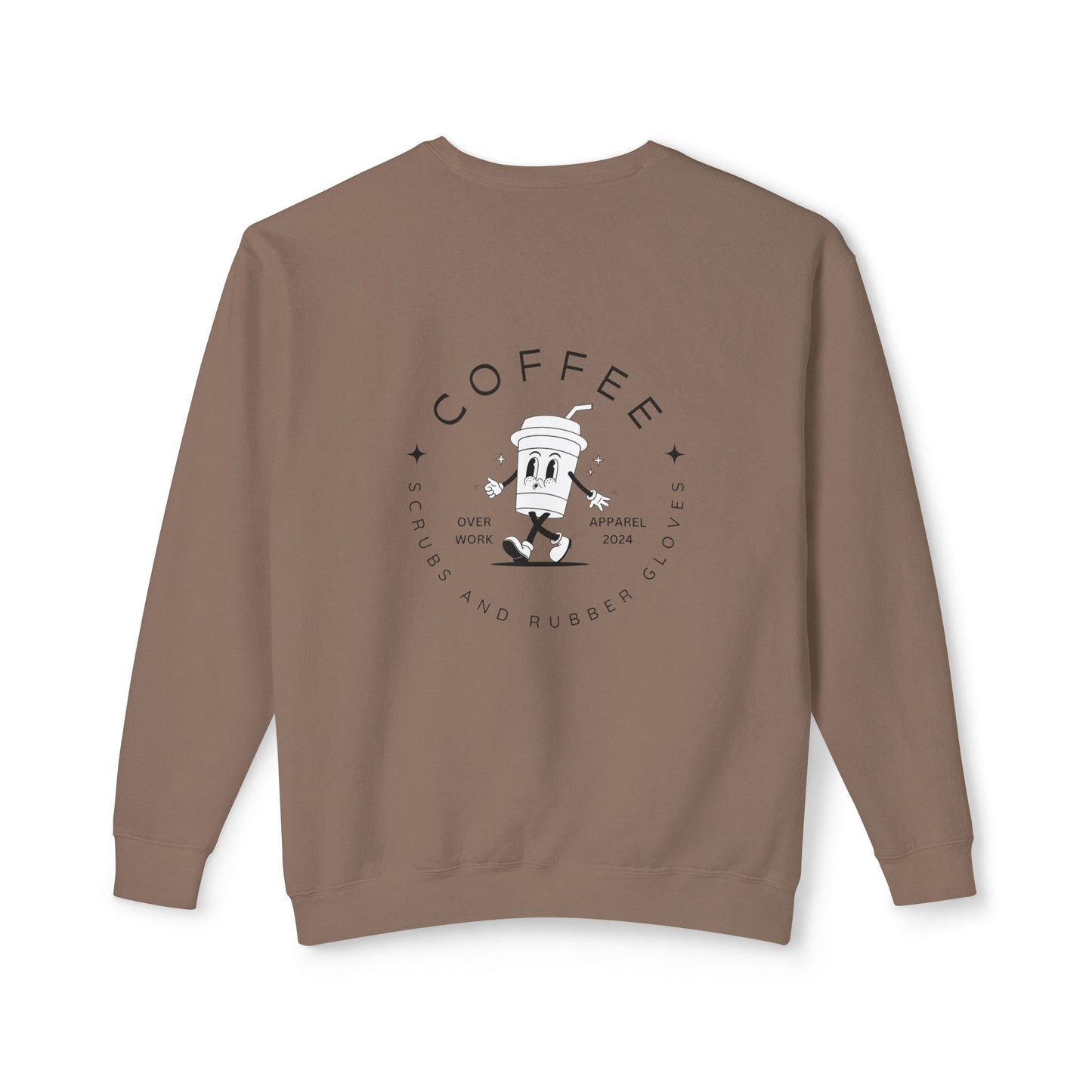 Coffee Scrubs Rubber Gloves Lightweight Crewneck Sweatshirt