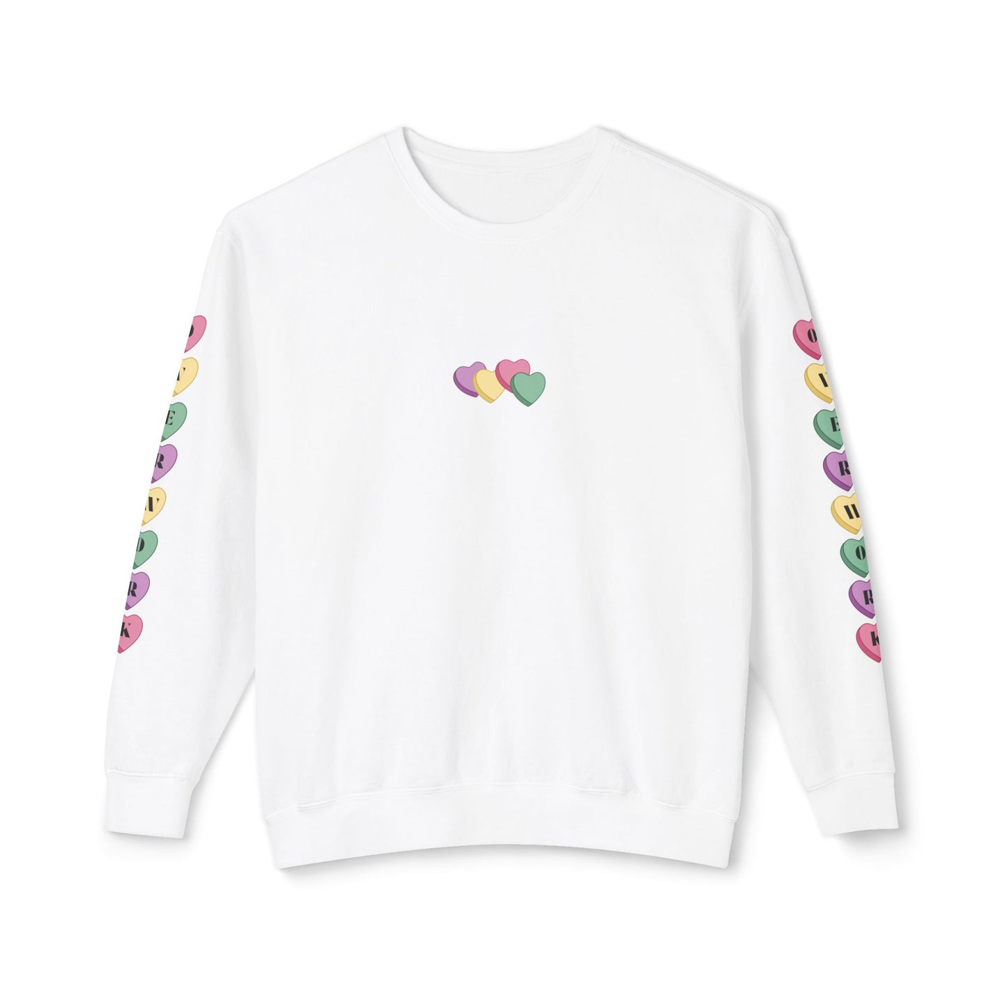 Candy Hearts Lightweight Crewneck Sweatshirt