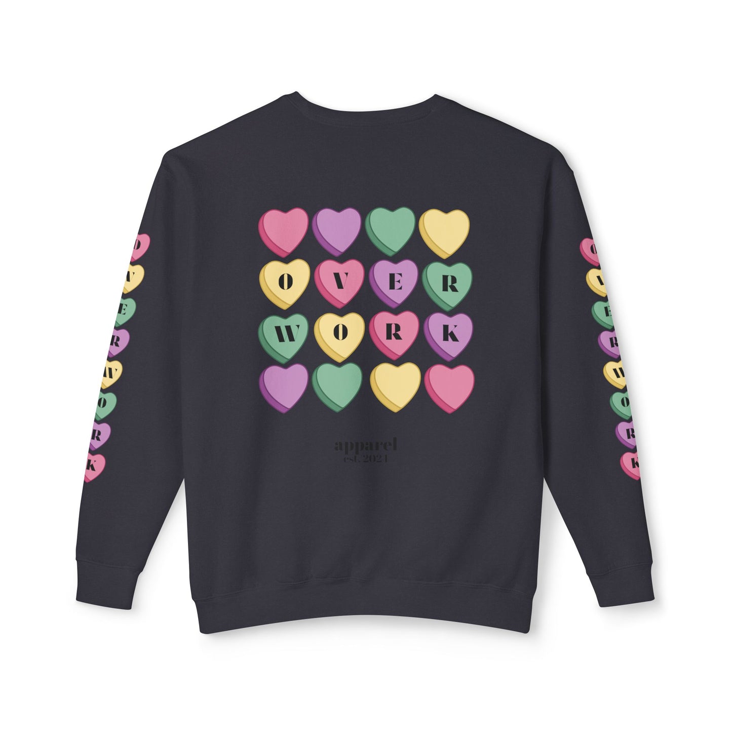 Candy Hearts Lightweight Crewneck Sweatshirt