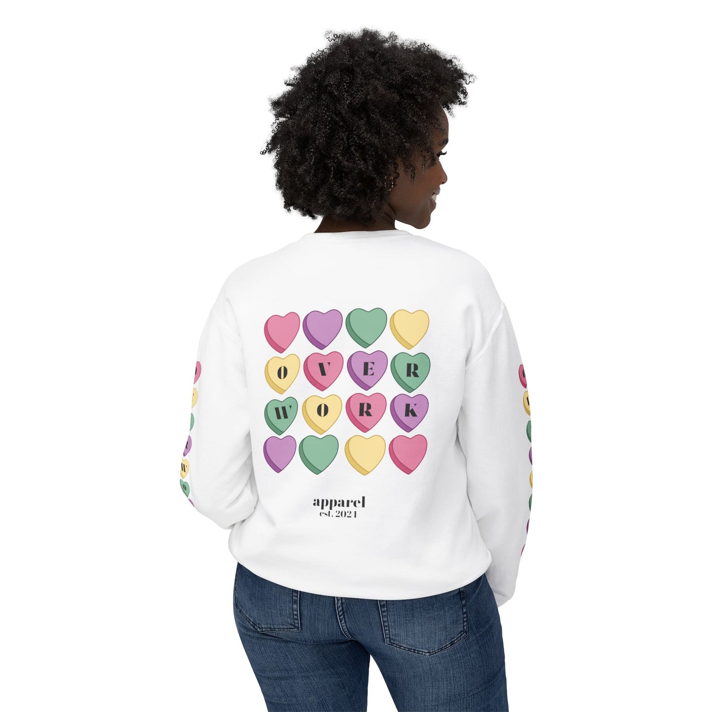 Candy Hearts Lightweight Crewneck Sweatshirt