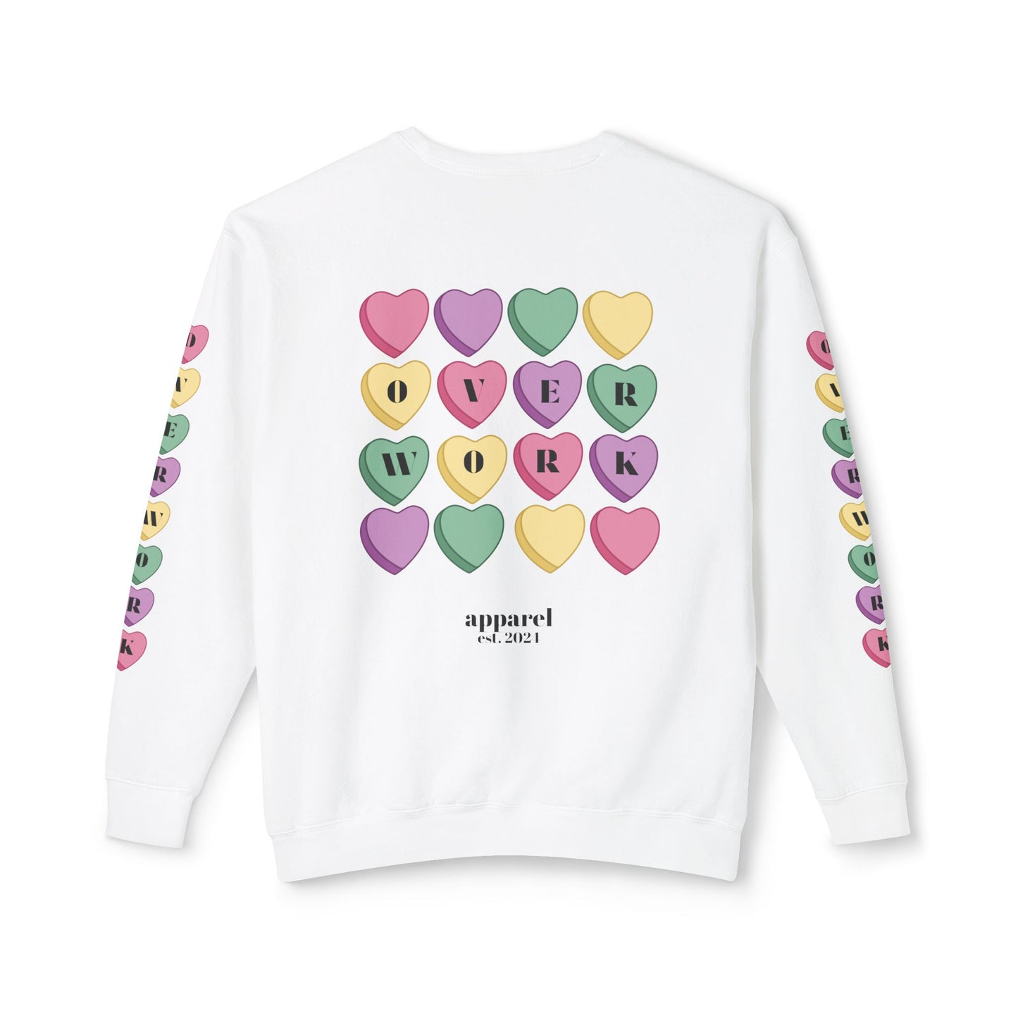 Candy Hearts Lightweight Crewneck Sweatshirt