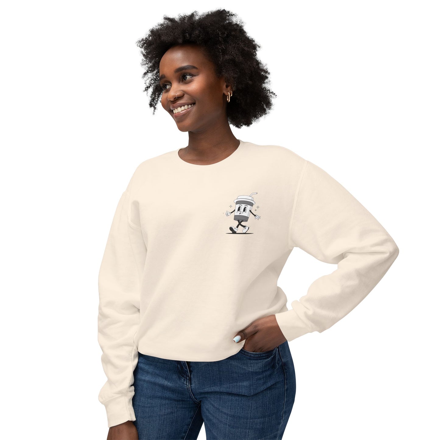 Coffee Scrubs Rubber Gloves Lightweight Crewneck Sweatshirt