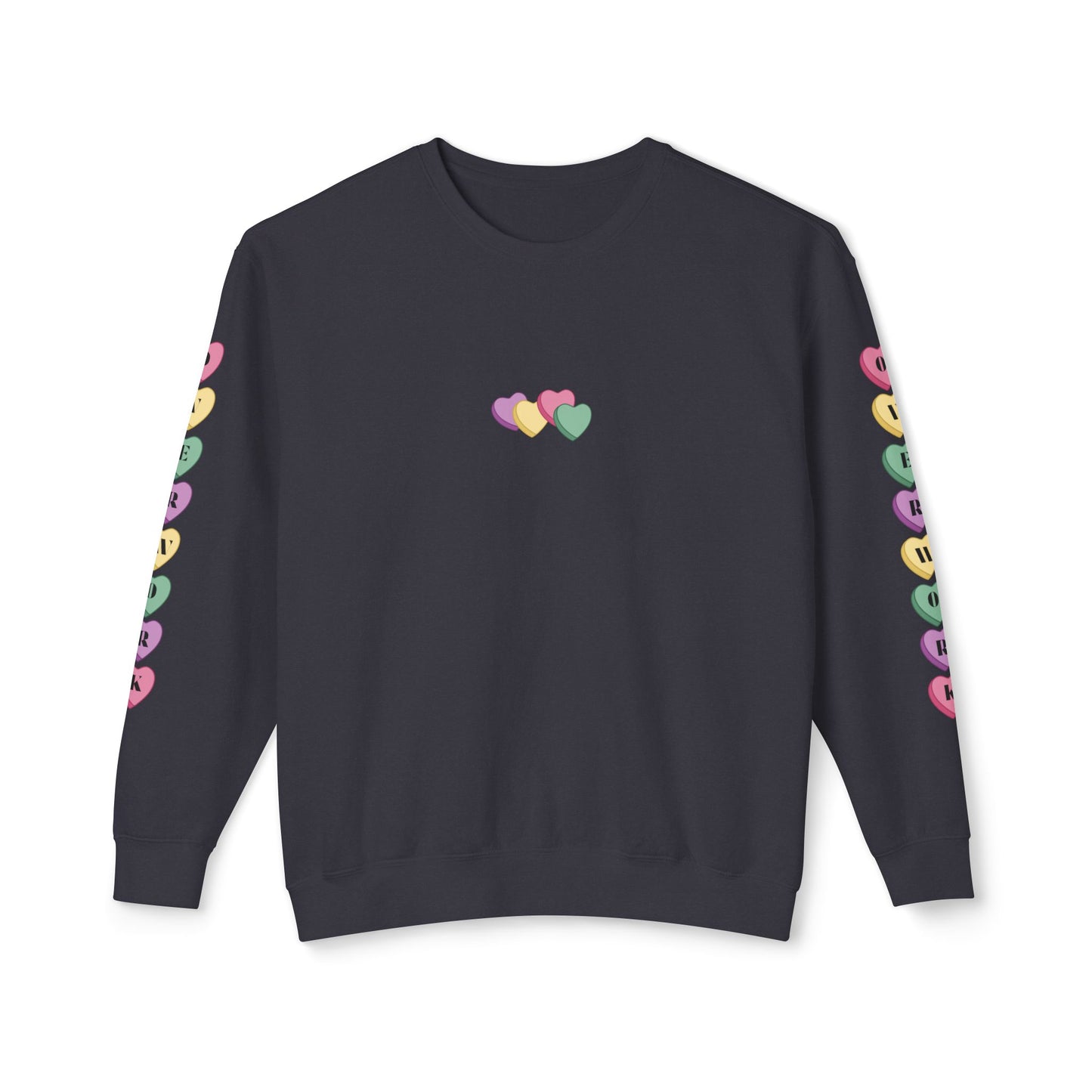 Candy Hearts Lightweight Crewneck Sweatshirt