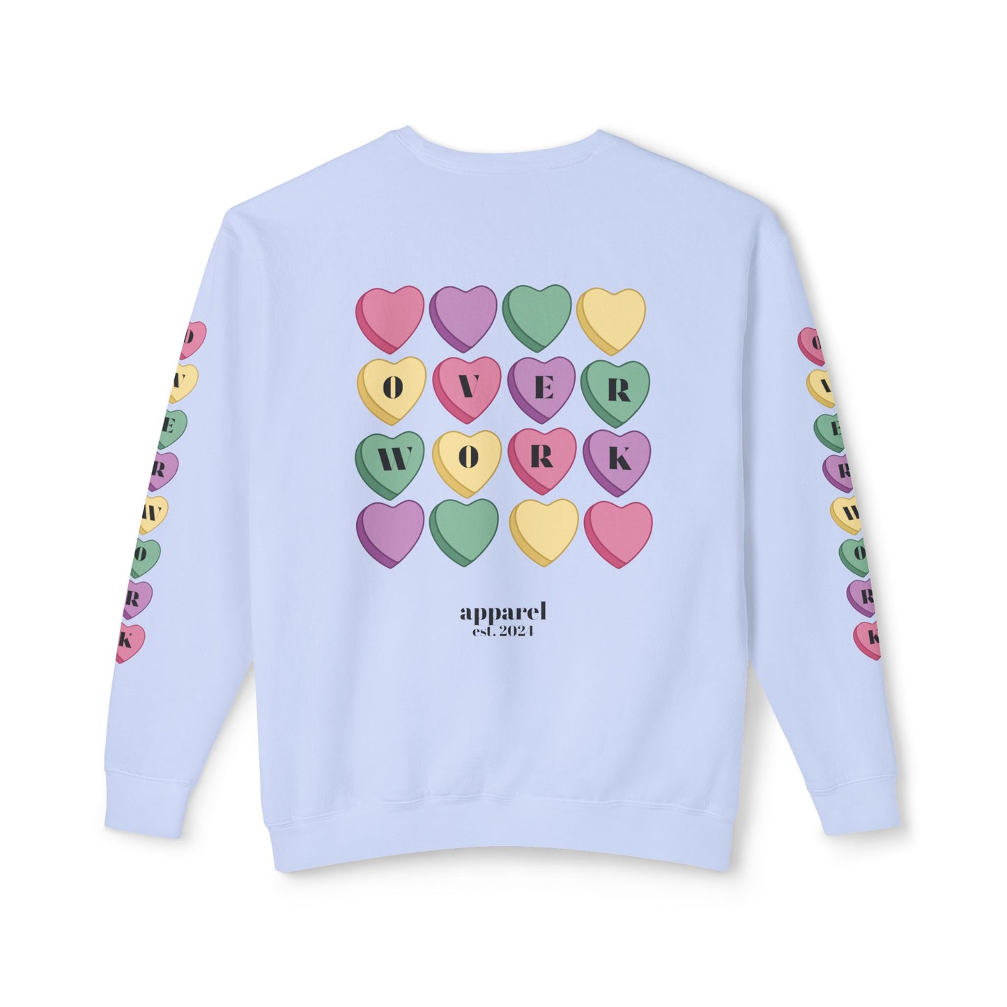 Candy Hearts Lightweight Crewneck Sweatshirt