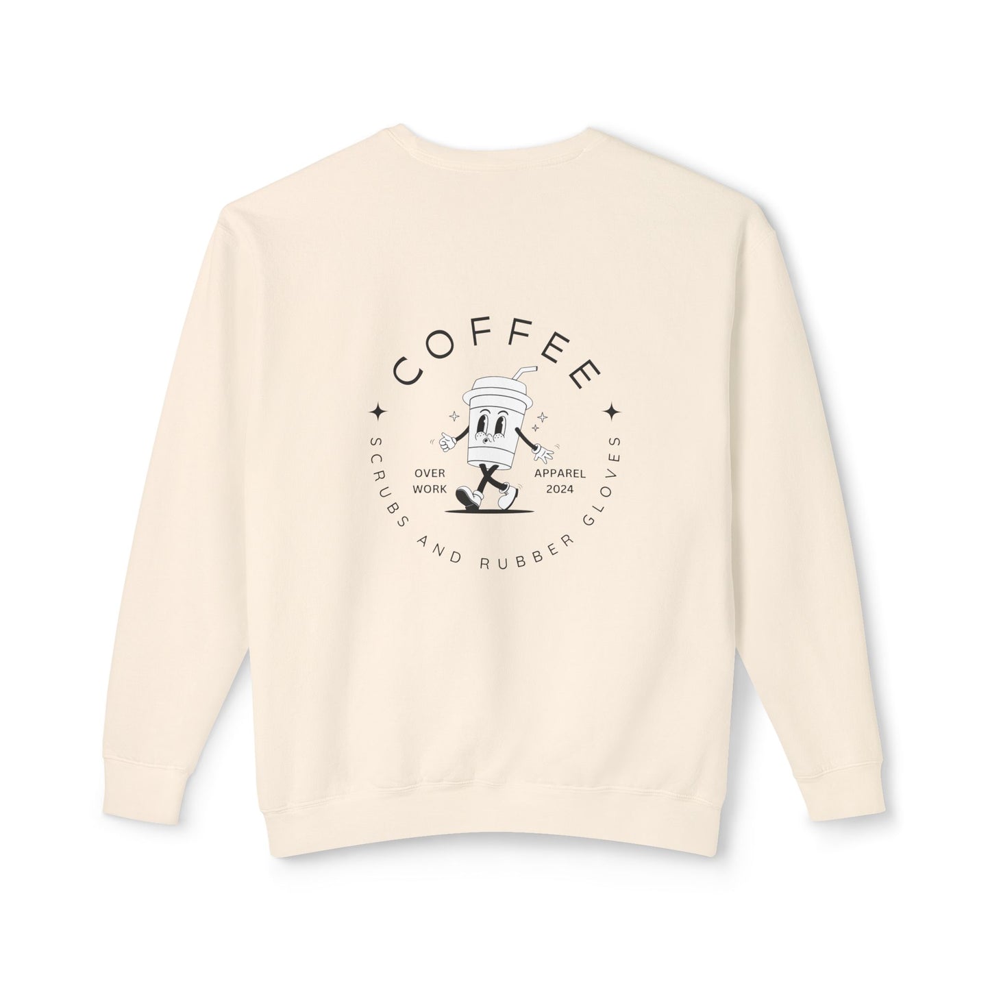 Coffee Scrubs Rubber Gloves Lightweight Crewneck Sweatshirt