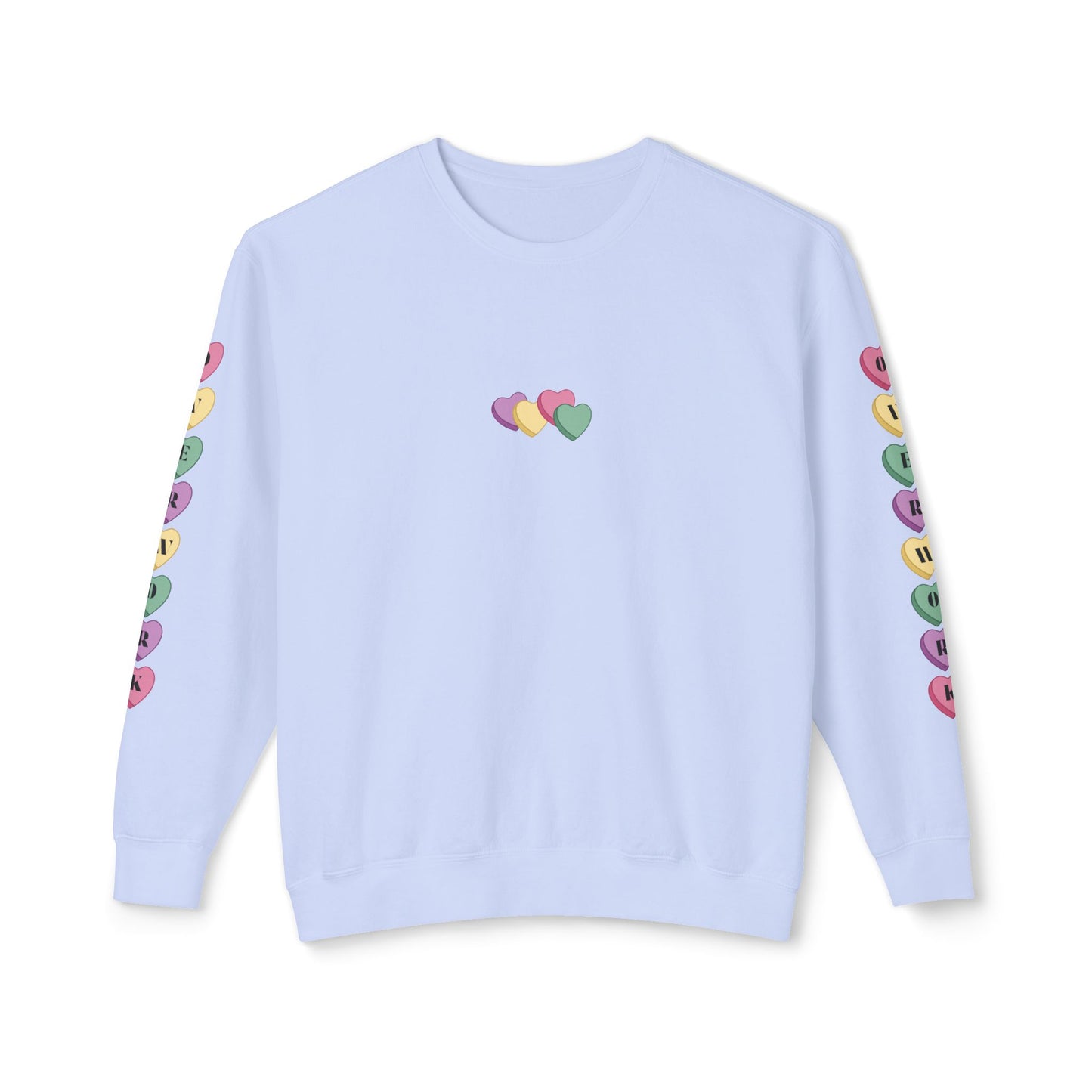 Candy Hearts Lightweight Crewneck Sweatshirt