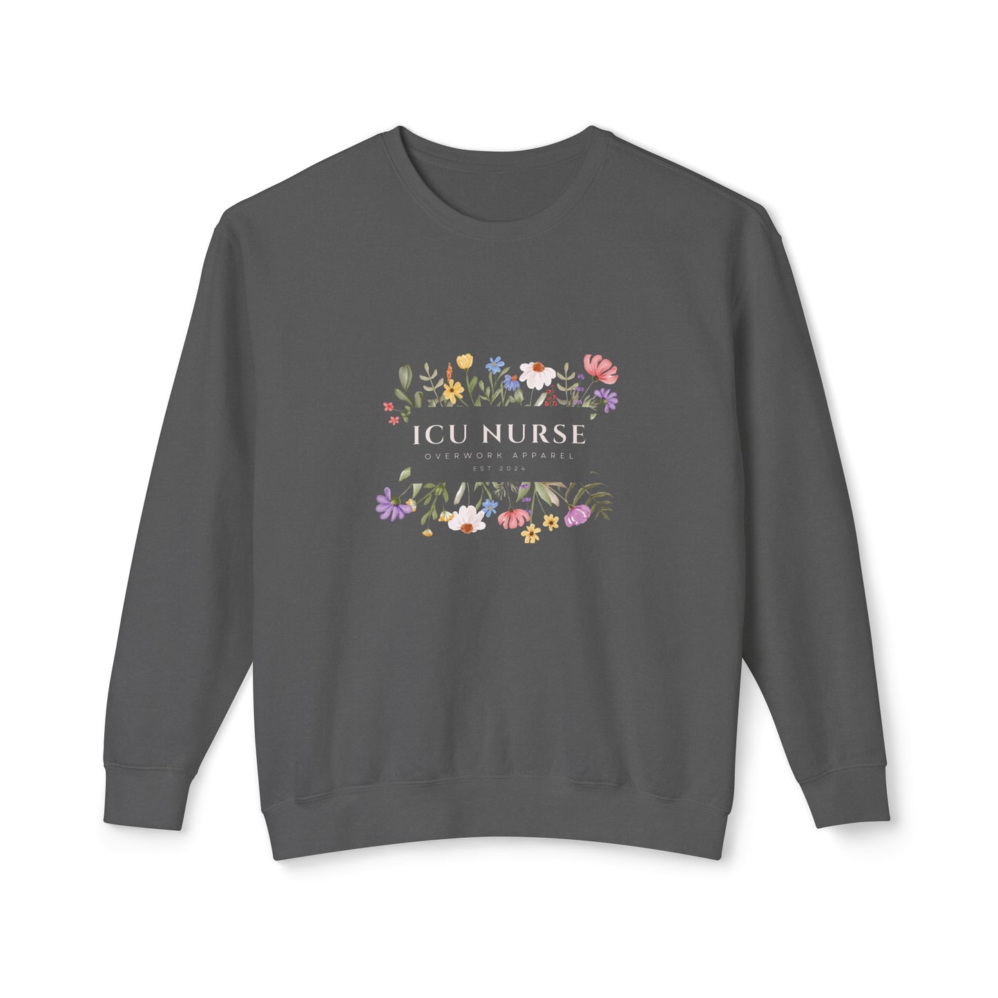 ICU Nurse Lightweight Crewneck Sweatshirt